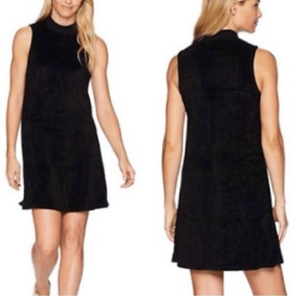 MICHAEL STARS Vali Velvet Swing Mock Neck Dress Cinder Mod Retro Grunge Witchy - Picture 6 of 8
